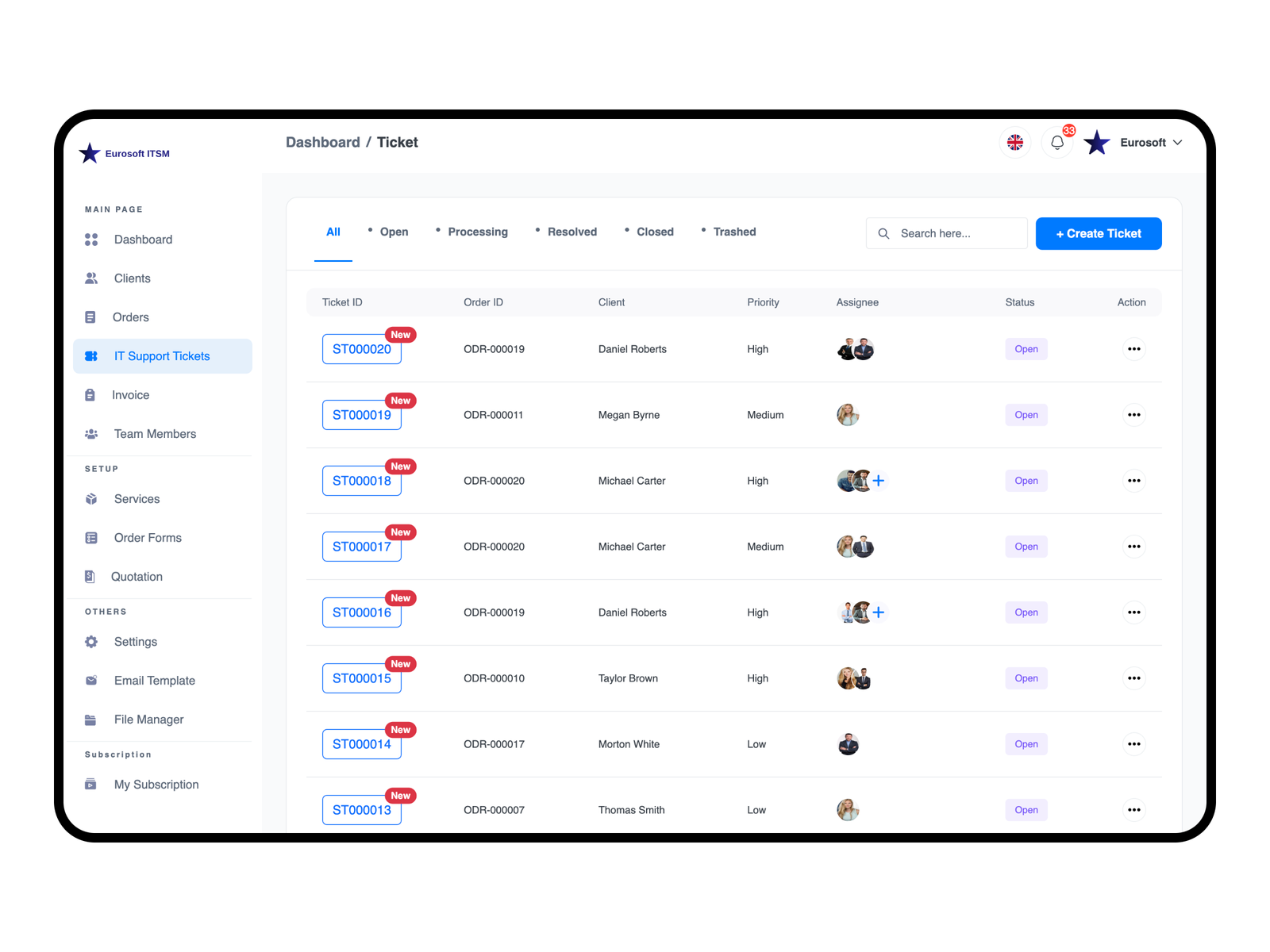 Support Ticket System